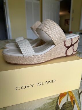 Cosy Island CrestWedge Double Strap Espadrilles Sandal